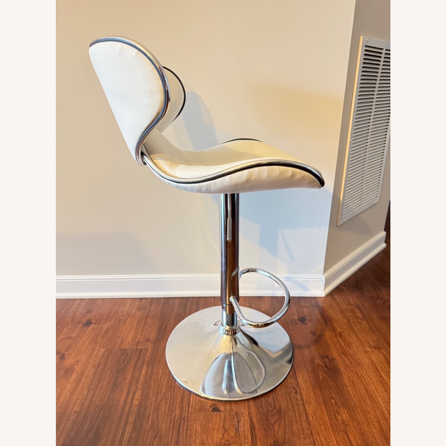 Wayfair Wade Logan White Faux Leather Stools - image-3