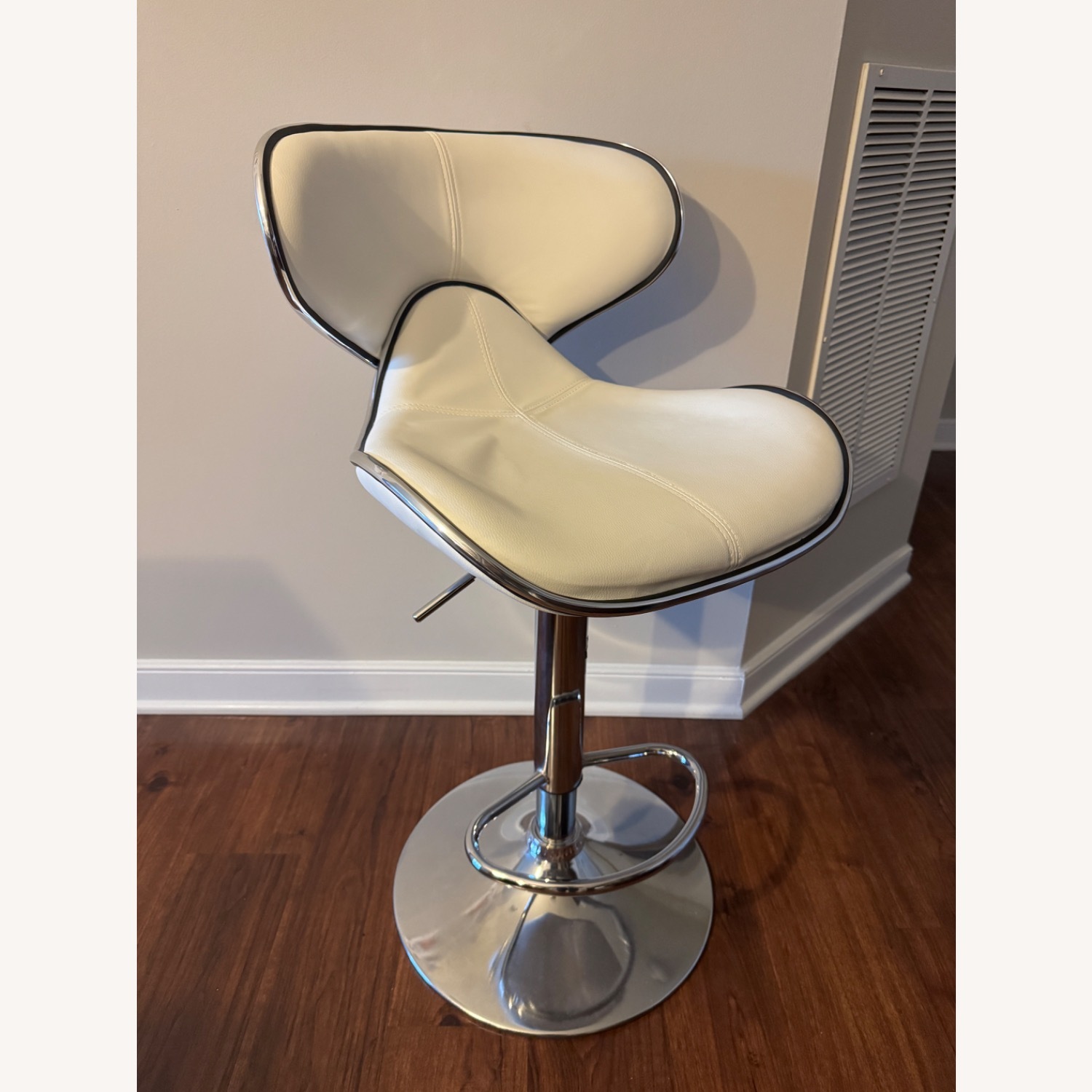 Wayfair Wade Logan White Faux Leather Stools - image-1