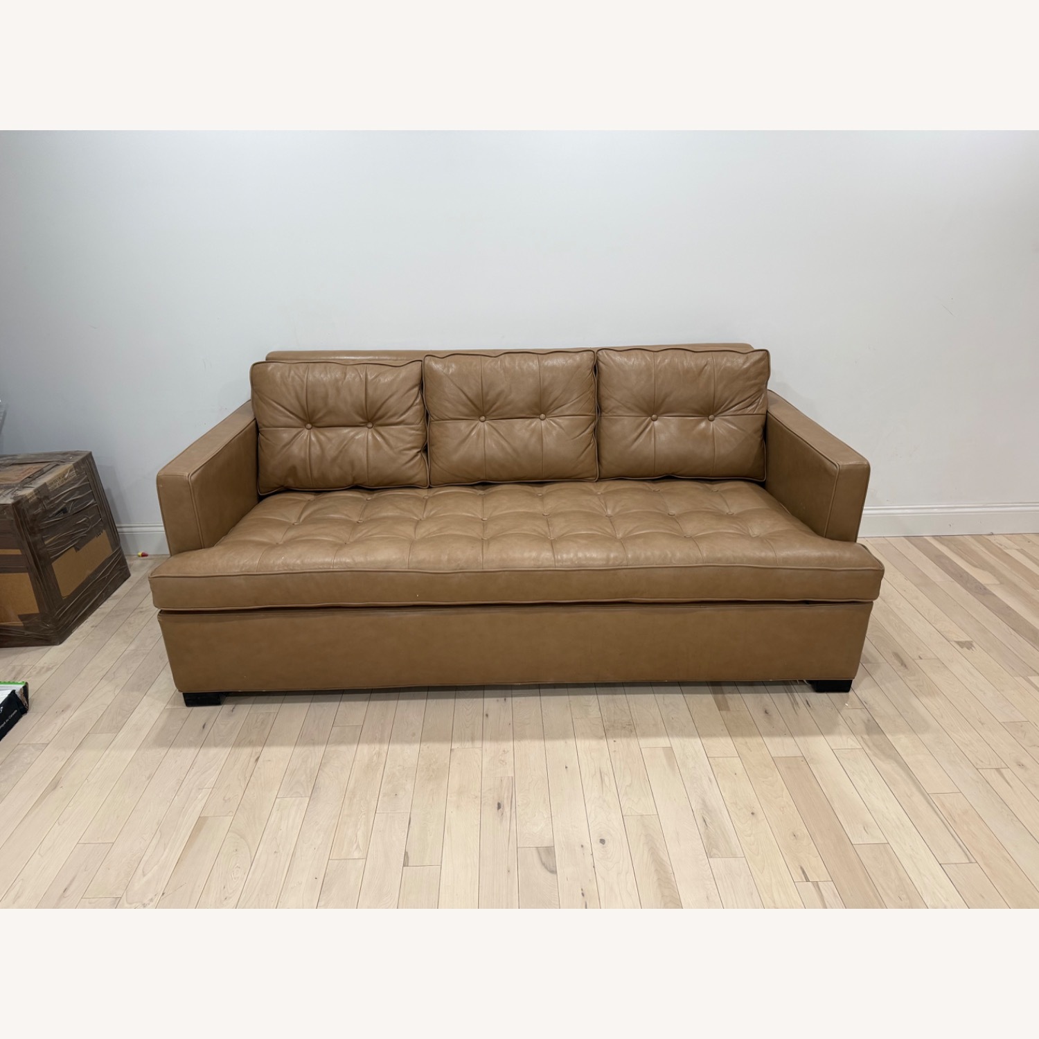 Clad Home Rodney Brown Leather Sleeper Sofa - image-1