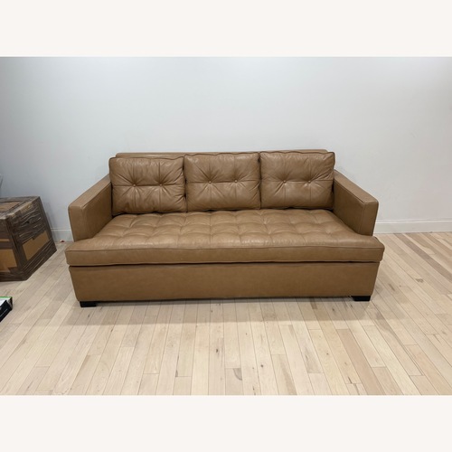 Used Clad Home Rodney Brown Leather Sleeper Sofa for sale on AptDeco