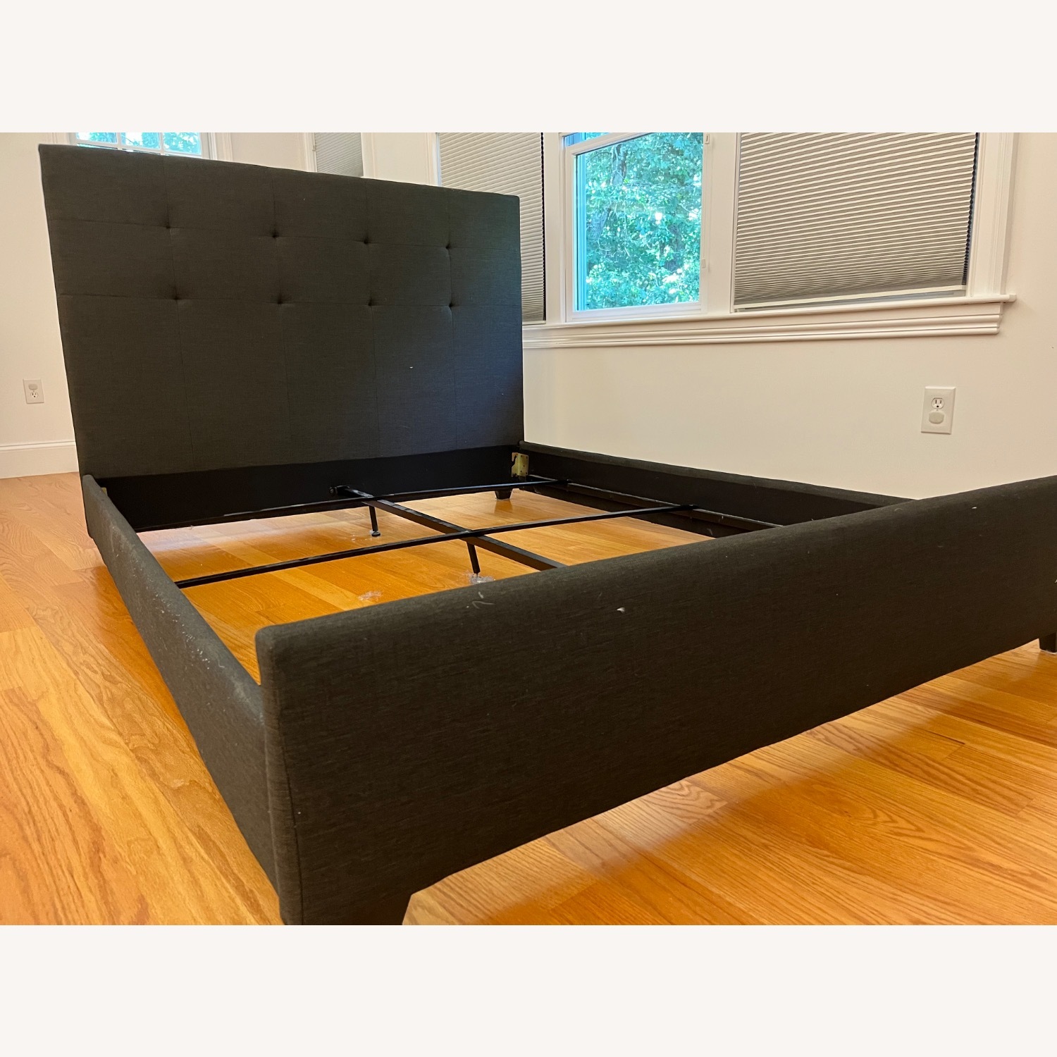 Homelegance Furniture Dark Gray Fabric Queen Bed - image-2