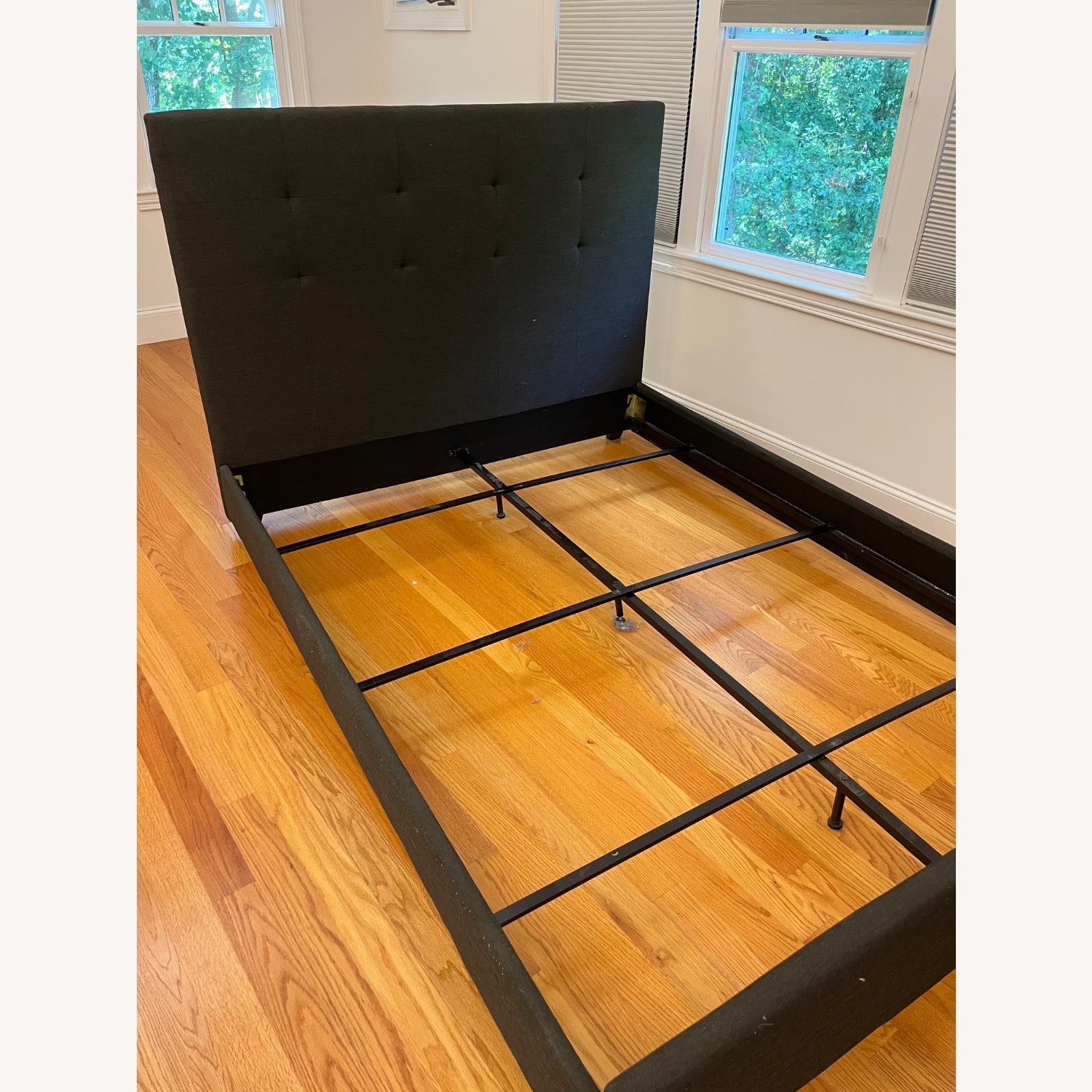 Homelegance Furniture Dark Gray Fabric Queen Bed - image-3