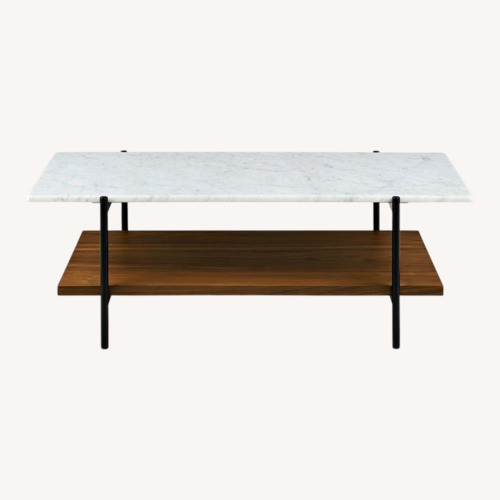 Used Article Agotu Marble/Walnut Coffee Table for sale on AptDeco