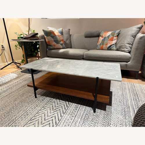 Used Article Agotu Marble/Walnut Coffee Table for sale on AptDeco