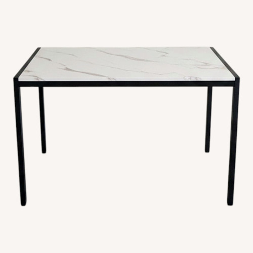 Used White Marble Dining Table for sale on AptDeco