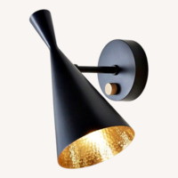Tom Dixon Beat Matte Black Brass Wall Lamp