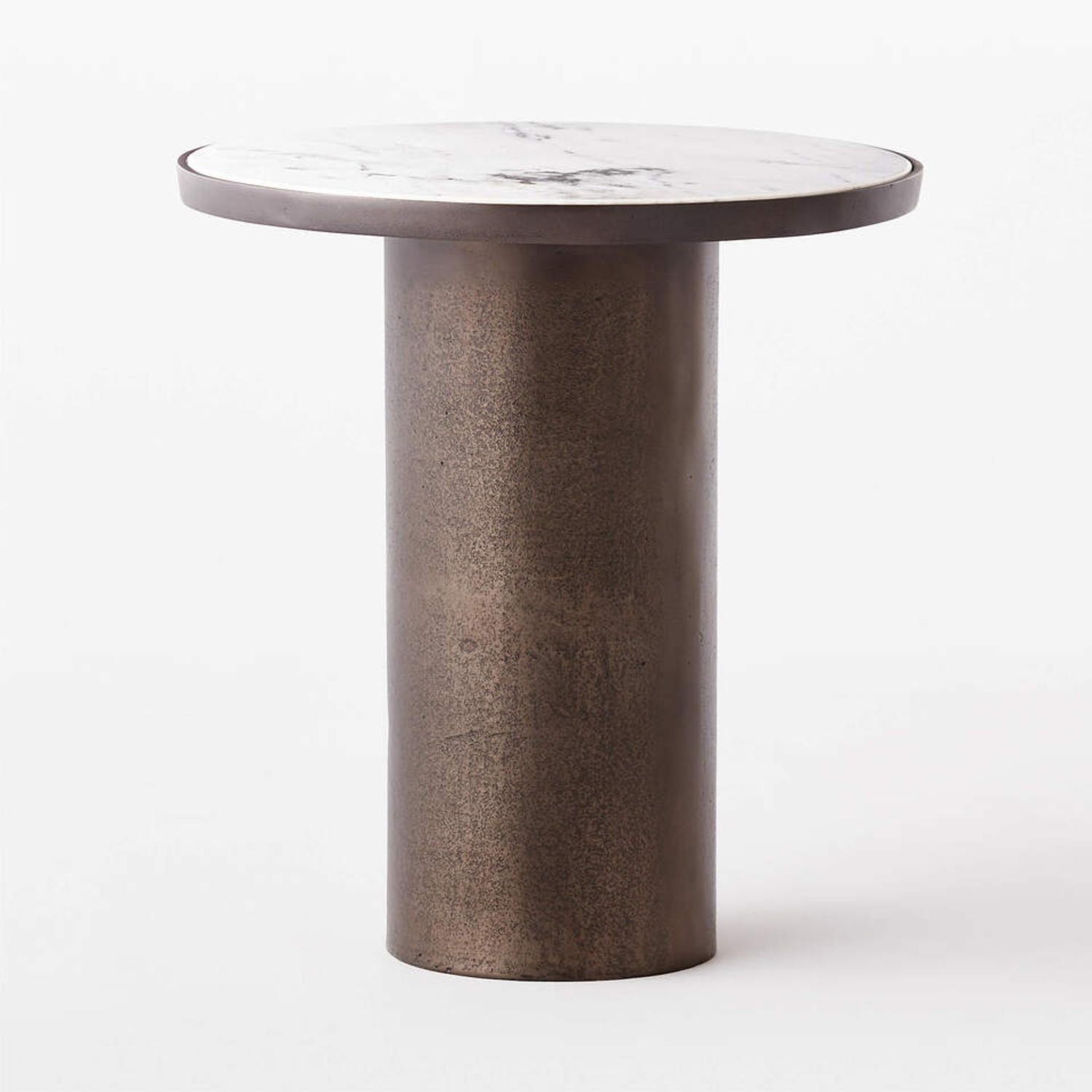 CB2 Discuss Natural Round Marble Side Table - image-5