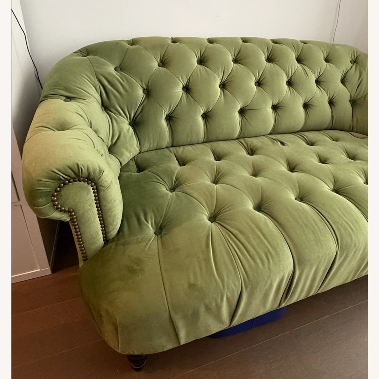 MacKenzie-Childs Green Velvet 2 Seater Sofa - image-4