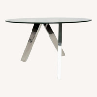 Modani Transparent Glass Dining Table