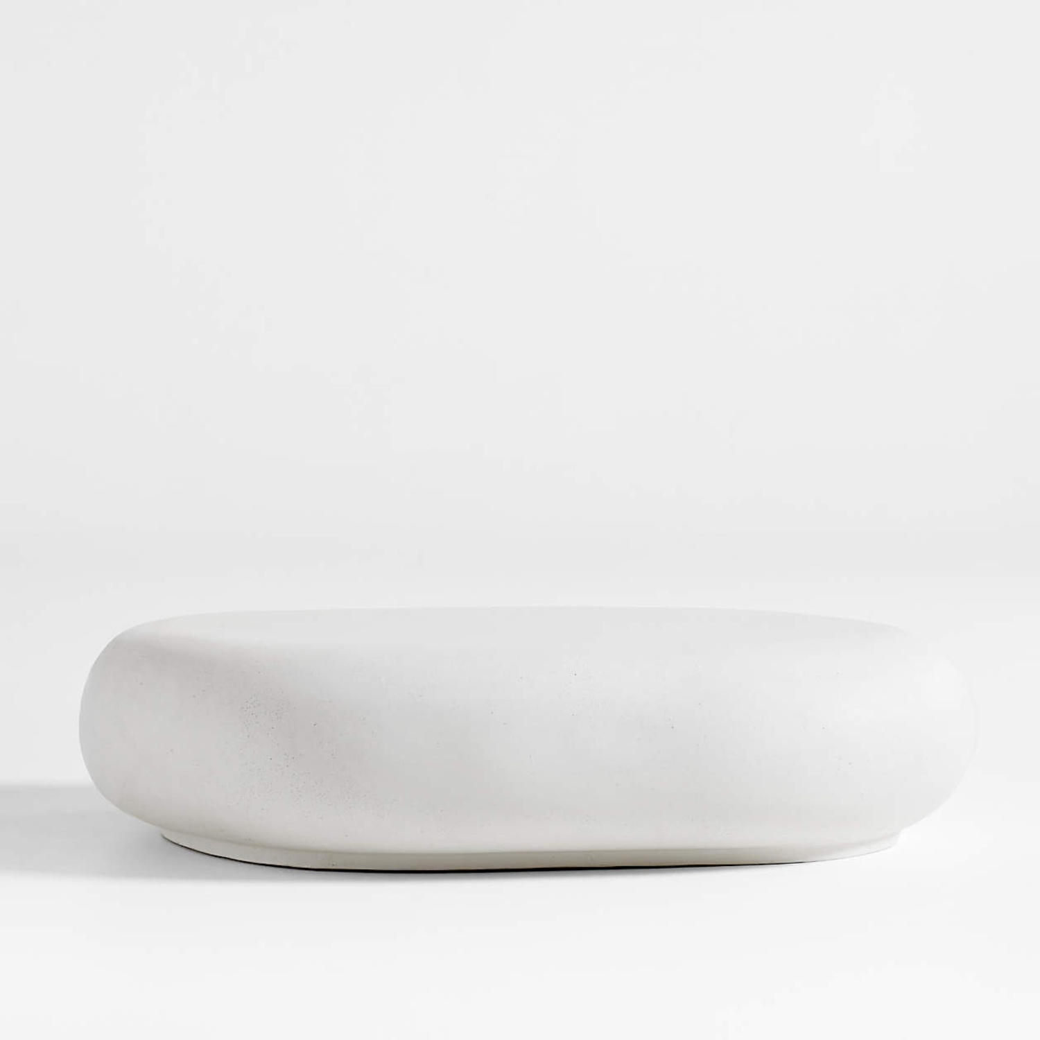 CB2 Pebble White Concrete 59" Coffee Table by Leanne Ford - image-6