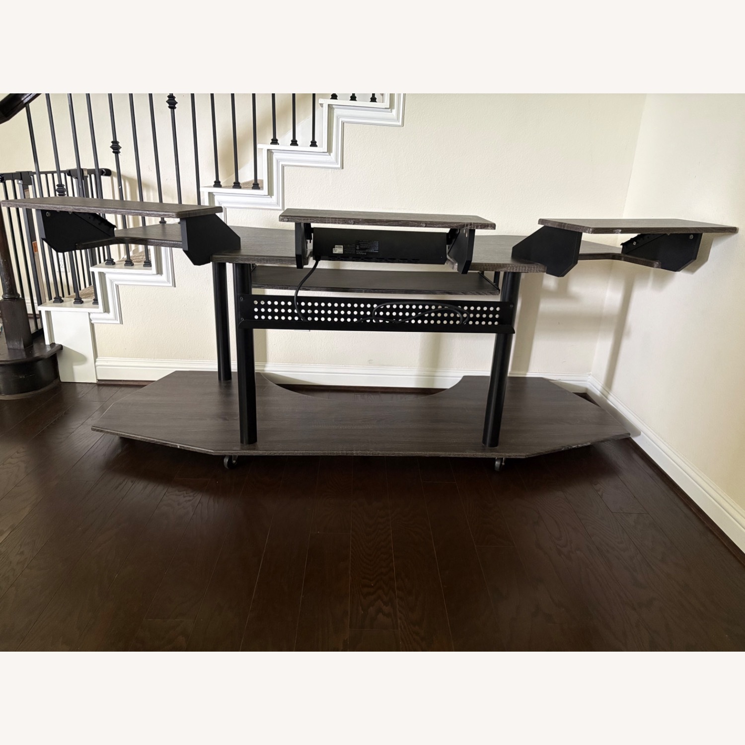 Black Oak 4-Shelf Music Recording Studio Desk - image-6