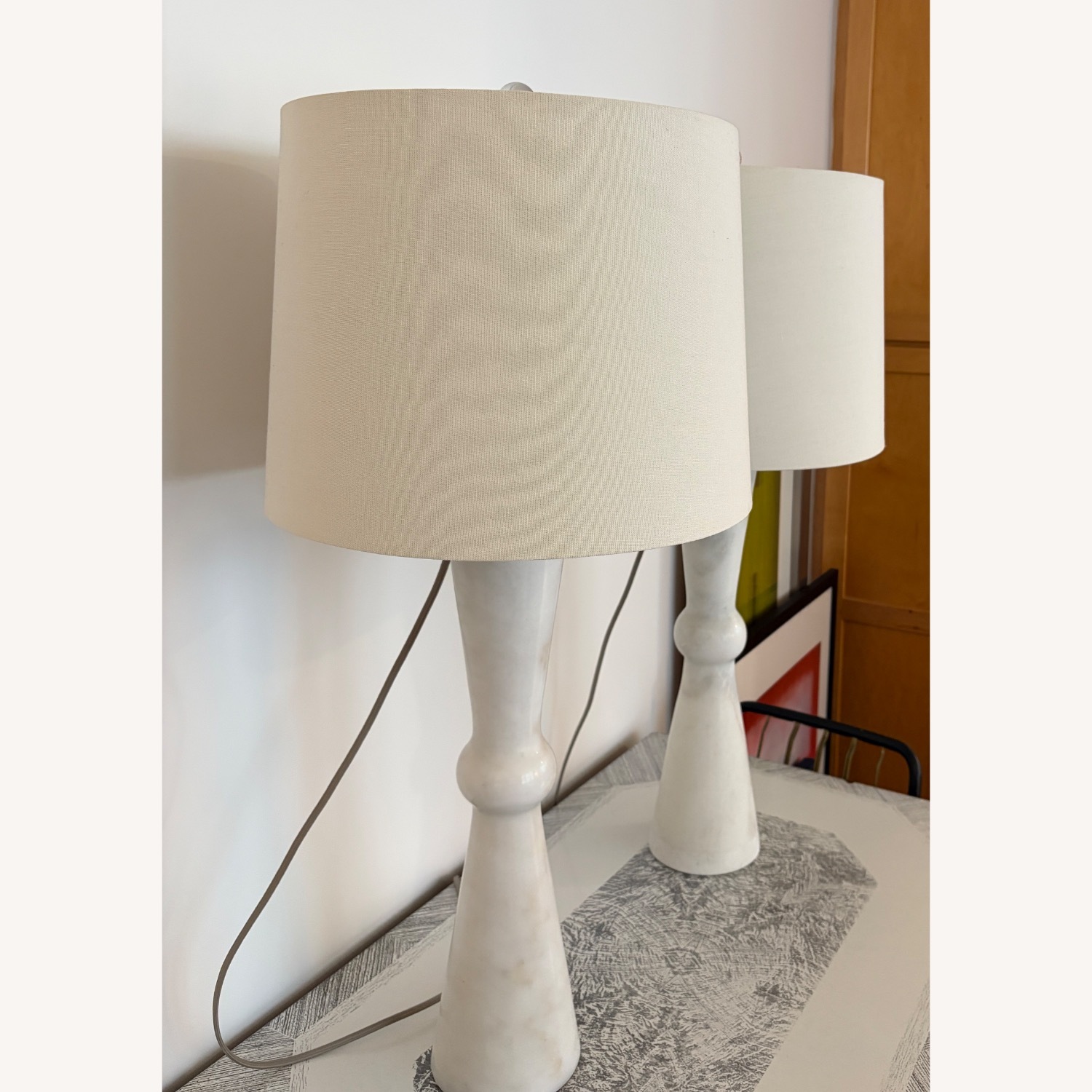 Safavieh White Marble Table Lamps - image-2