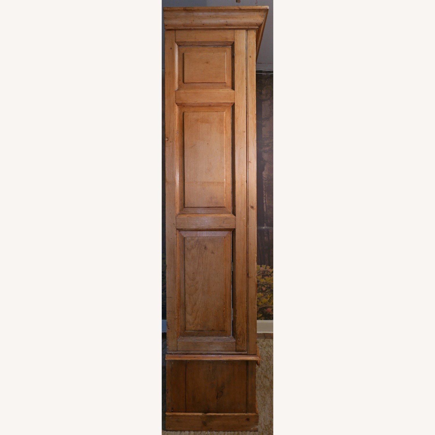 Vintage/Antique Natural Wood Armoire - image-7