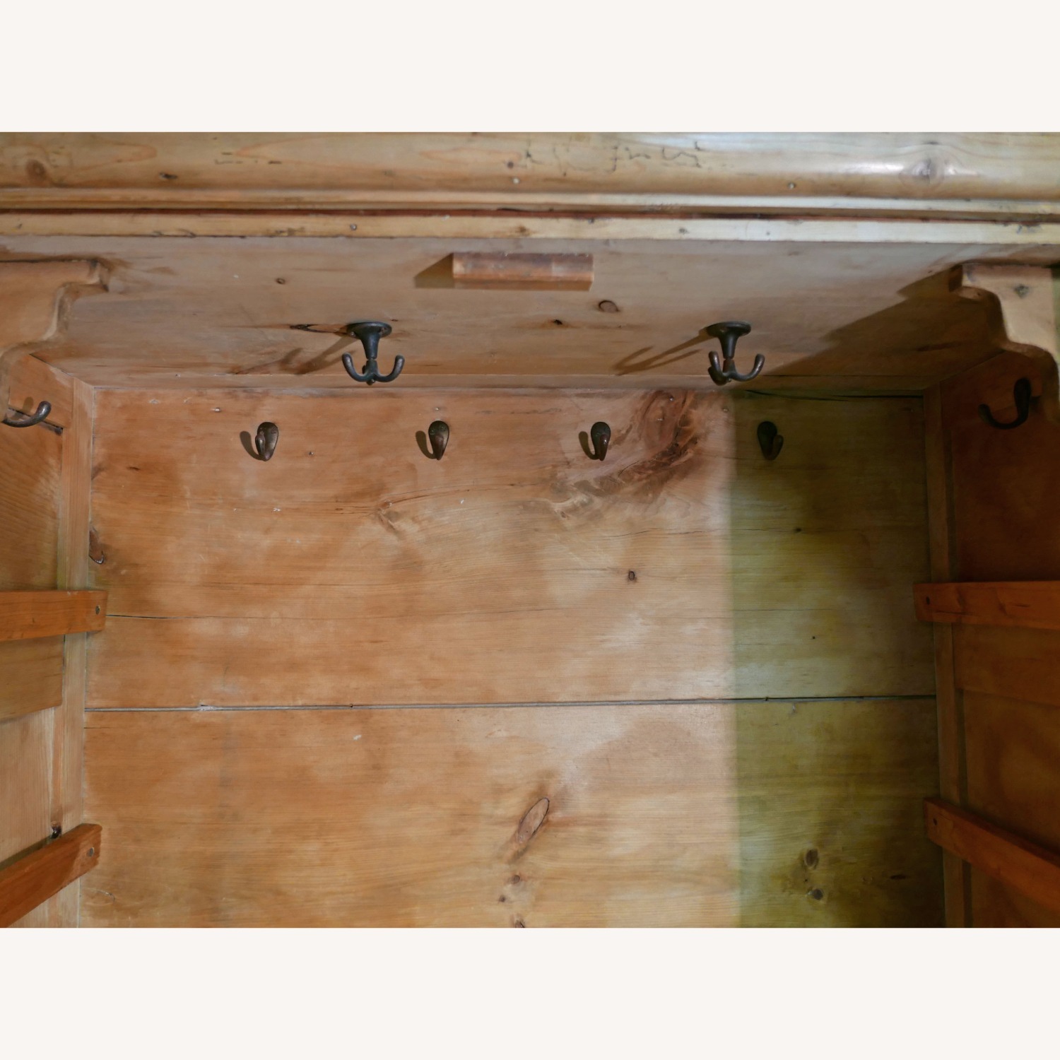 Vintage/Antique Natural Wood Armoire - image-8