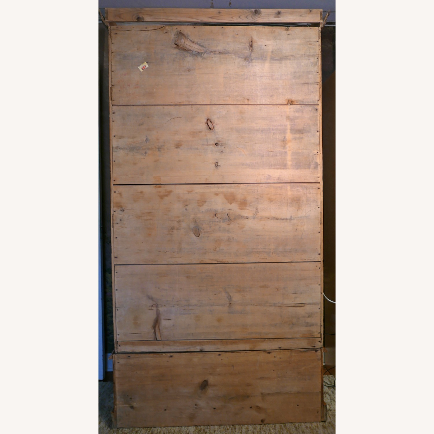 Vintage/Antique Natural Wood Armoire - image-5