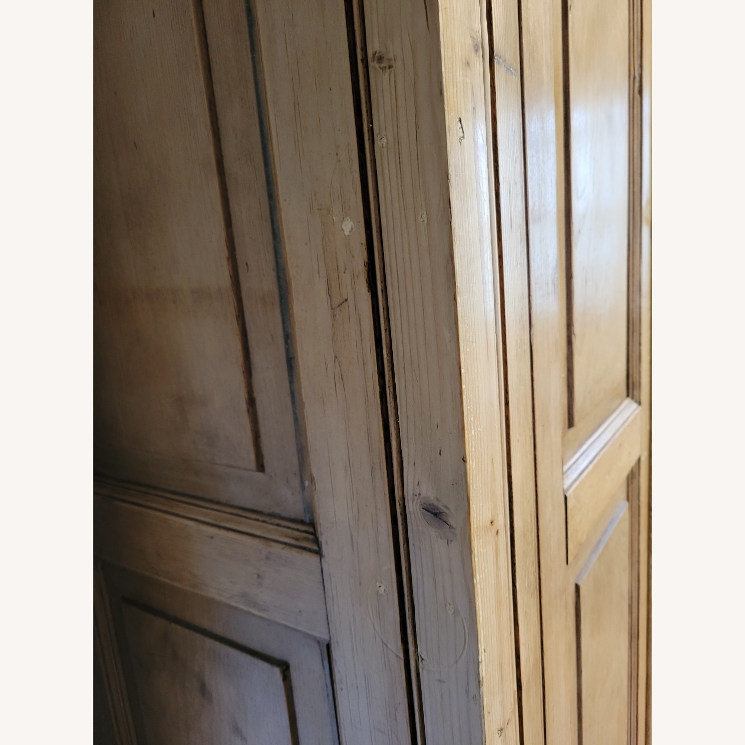 Vintage/Antique Natural Wood Armoire - image-10