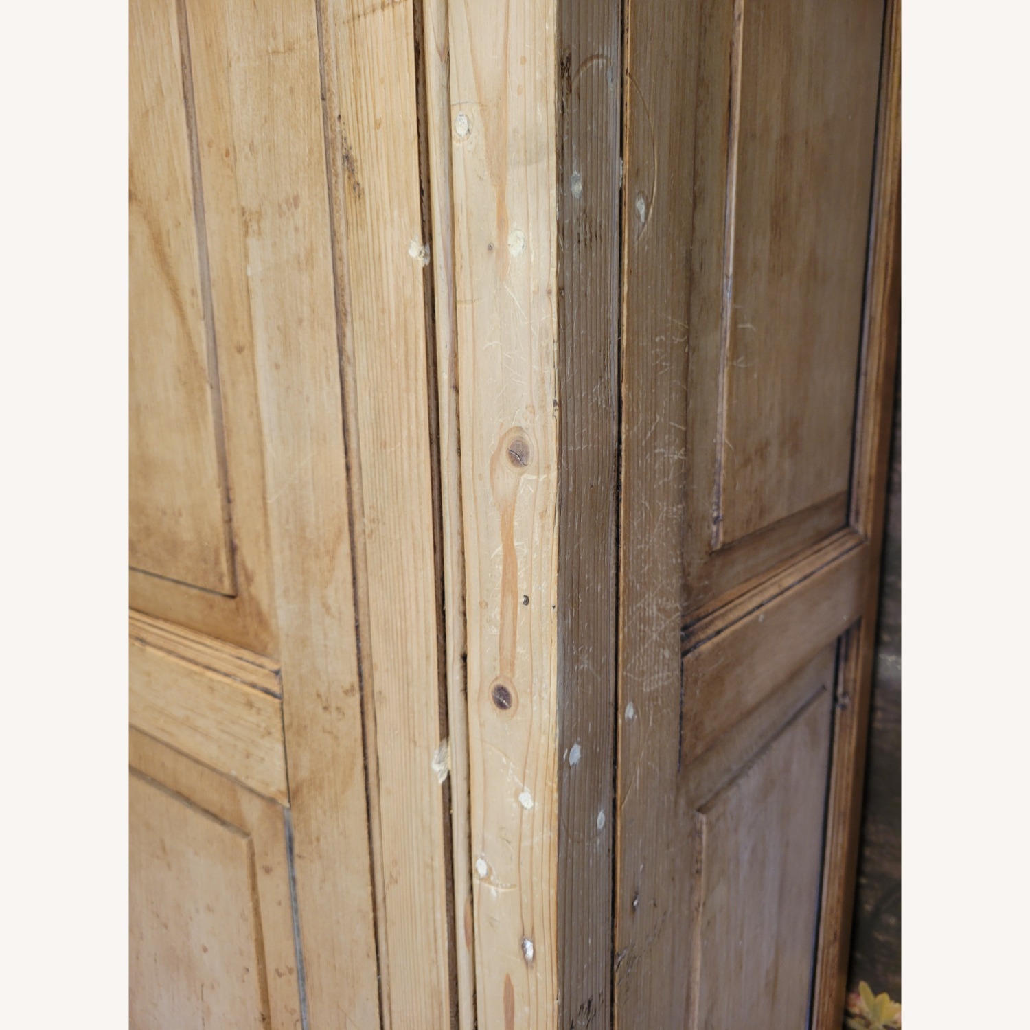 Vintage/Antique Natural Wood Armoire - image-9