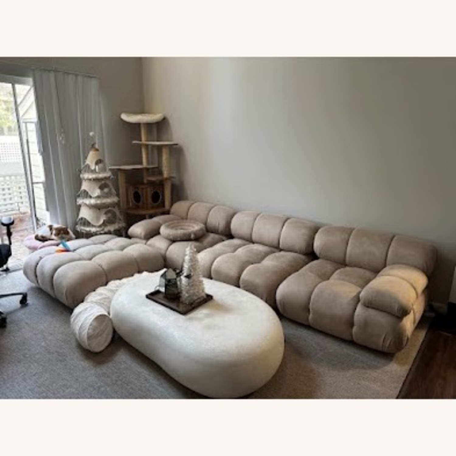 Rove Concepts Belia Natural Suede 3+ Piece Sectional - image-3