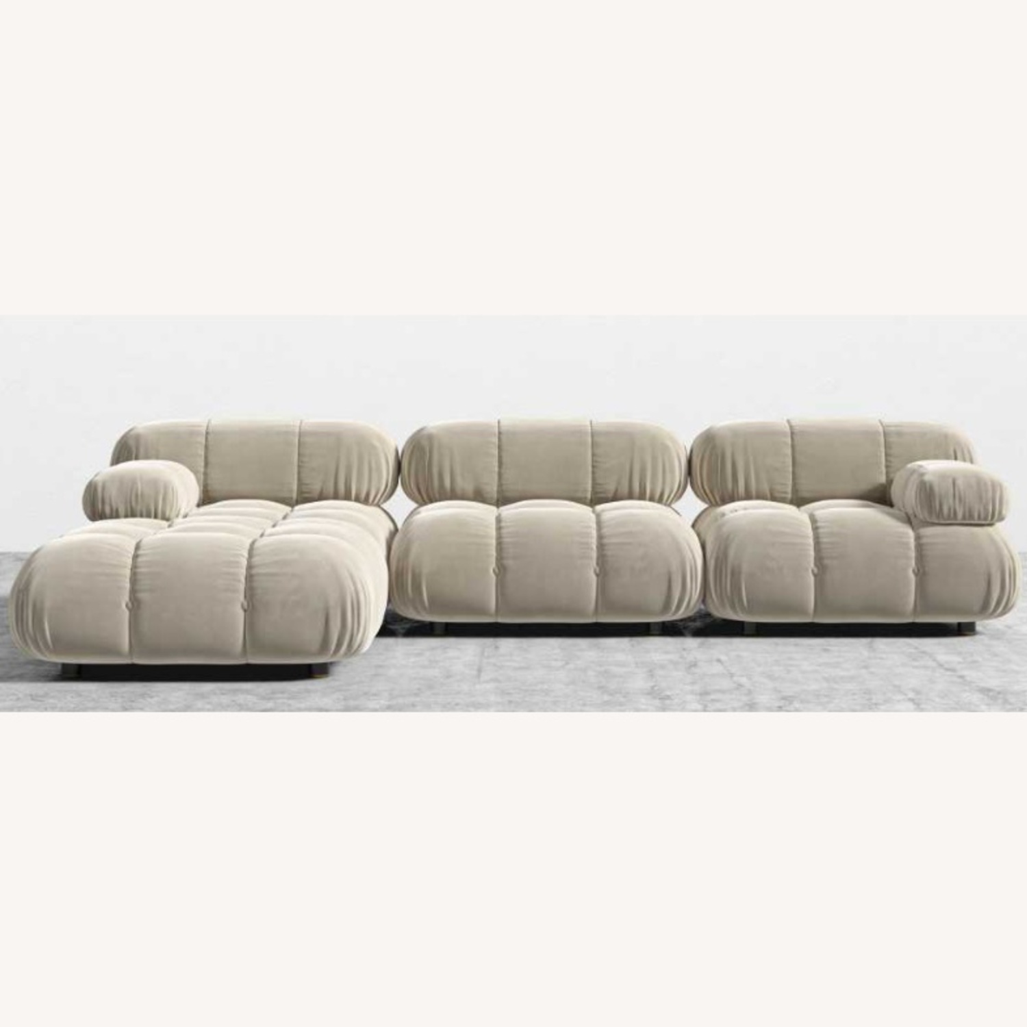 Rove Concepts Belia Natural Suede 3+ Piece Sectional - image-5