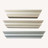 Pottery Barn White Wood Wall Shelf