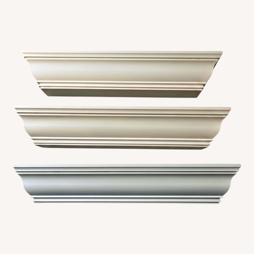 Used Pottery Barn White Wood Wall Shelf for sale on AptDeco