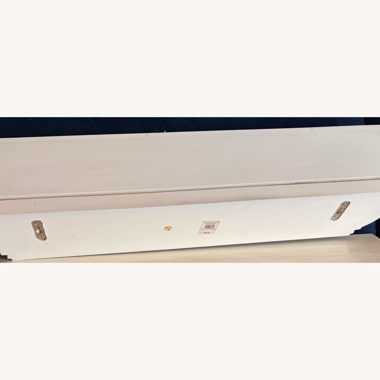 Pottery Barn White Wood Wall Shelf - image-1