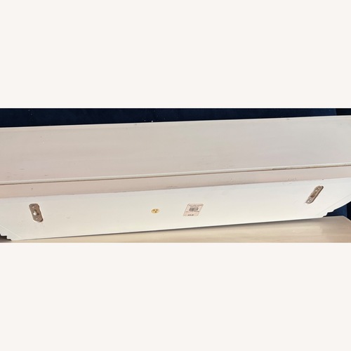Used Pottery Barn White Wood Wall Shelf for sale on AptDeco