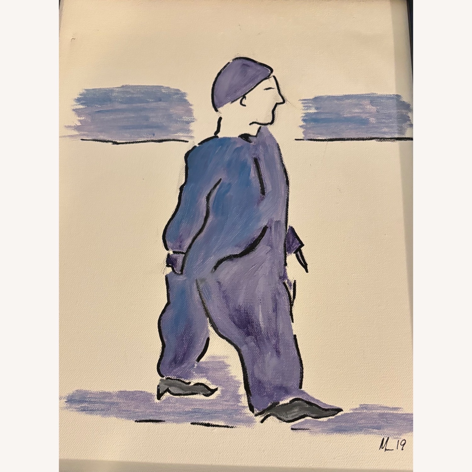 Man with a Beret Wall Art - image-3