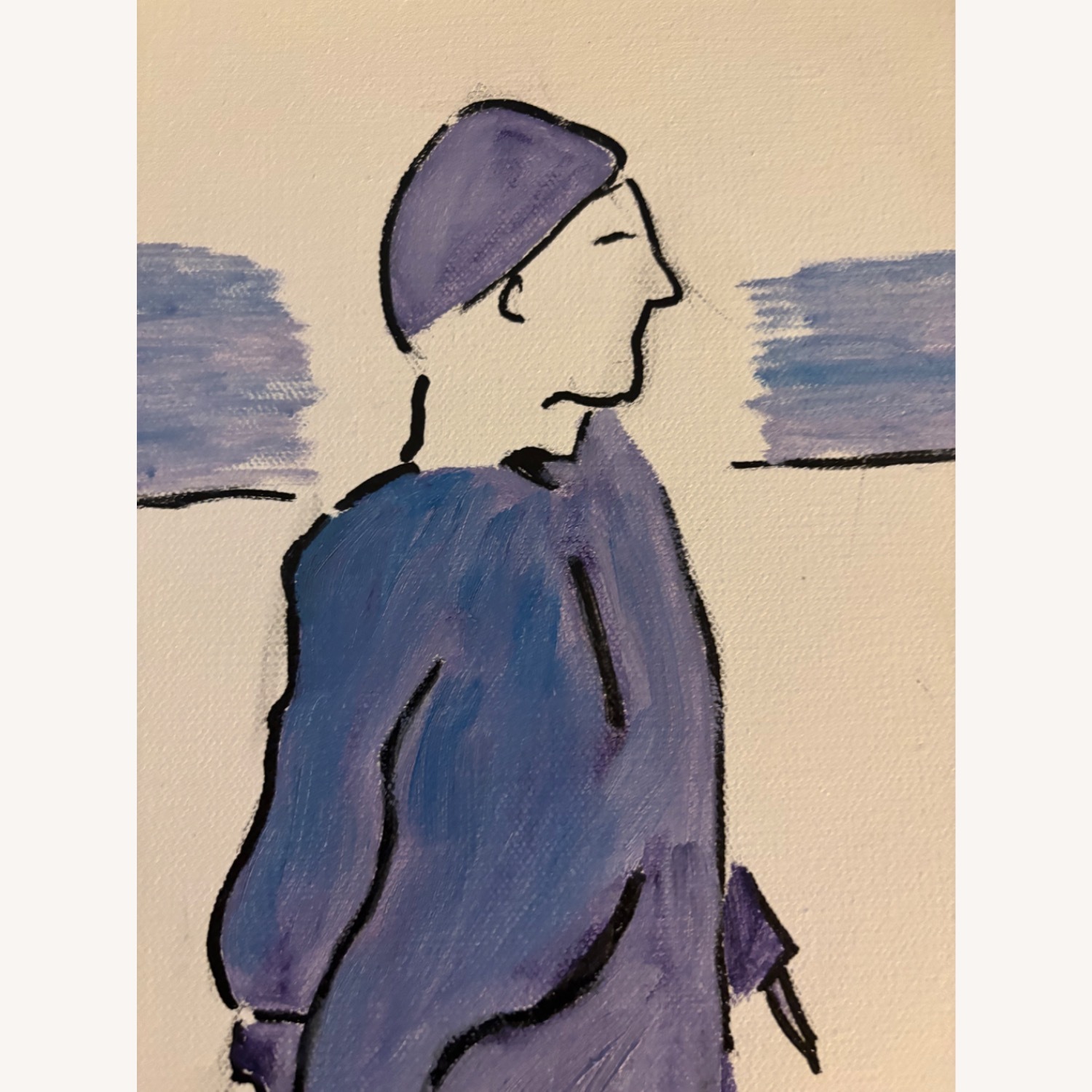 Man with a Beret Wall Art - image-1