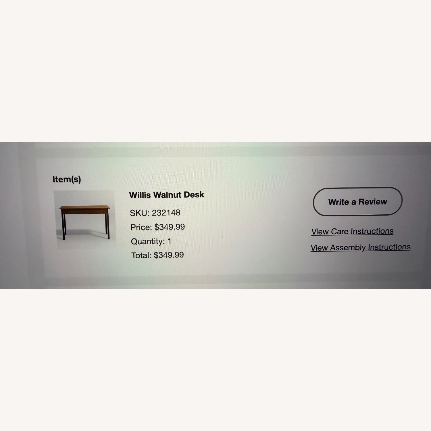 Crate & Barrel Willis Walnut Desk - image-4