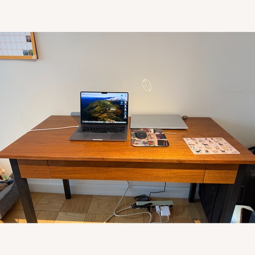 Used Crate & Barrel Willis Walnut Desk for sale on AptDeco