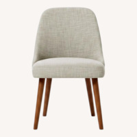 West Elm Natural Fabric Dining Chairs