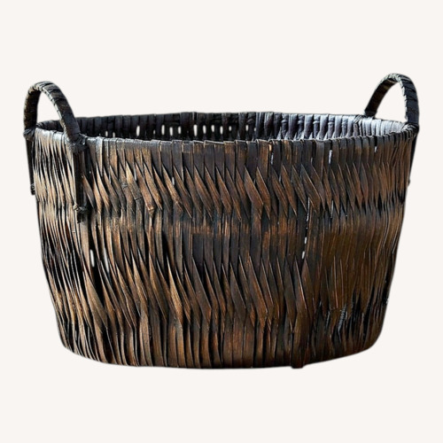 Used Crate & Barrel Kobe Handwoven Storage Basket for sale on AptDeco