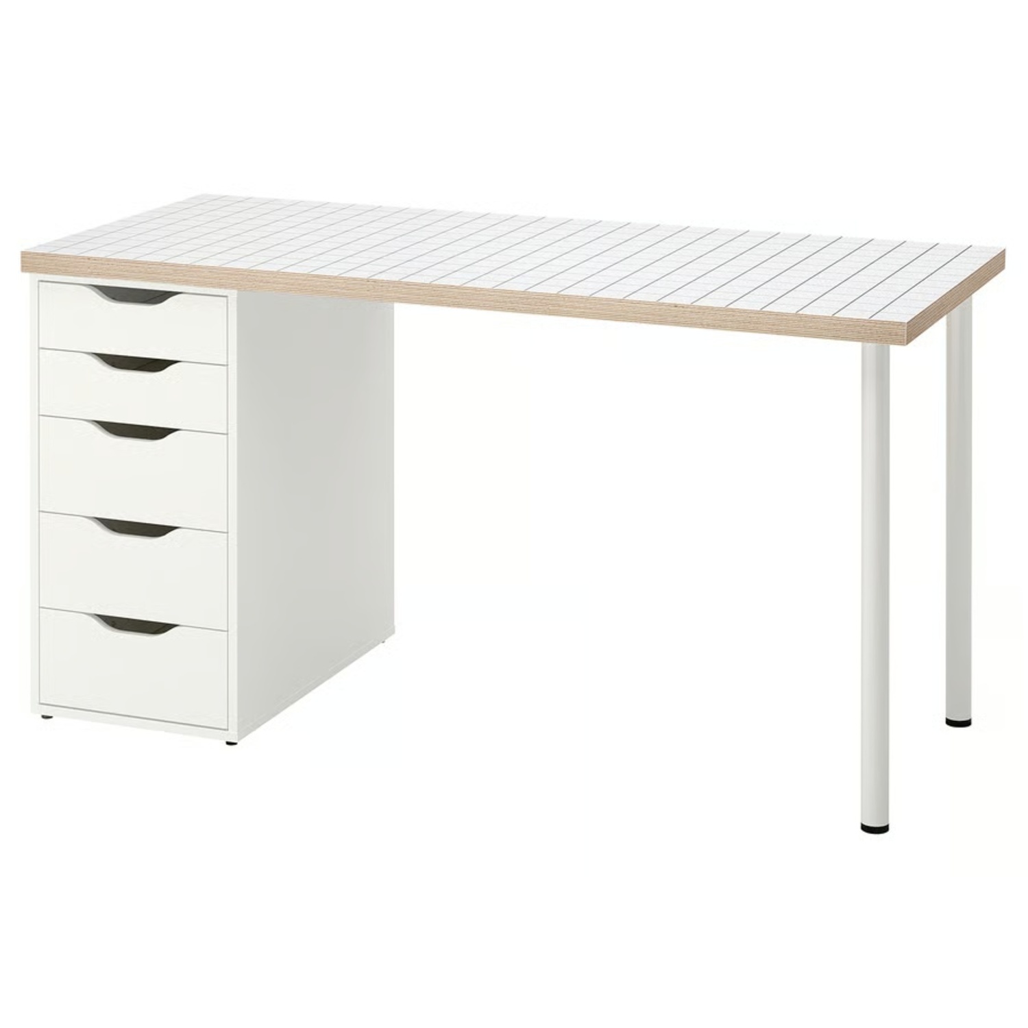 IKEA Lagkapten / Alex White Wood Desk - image-5