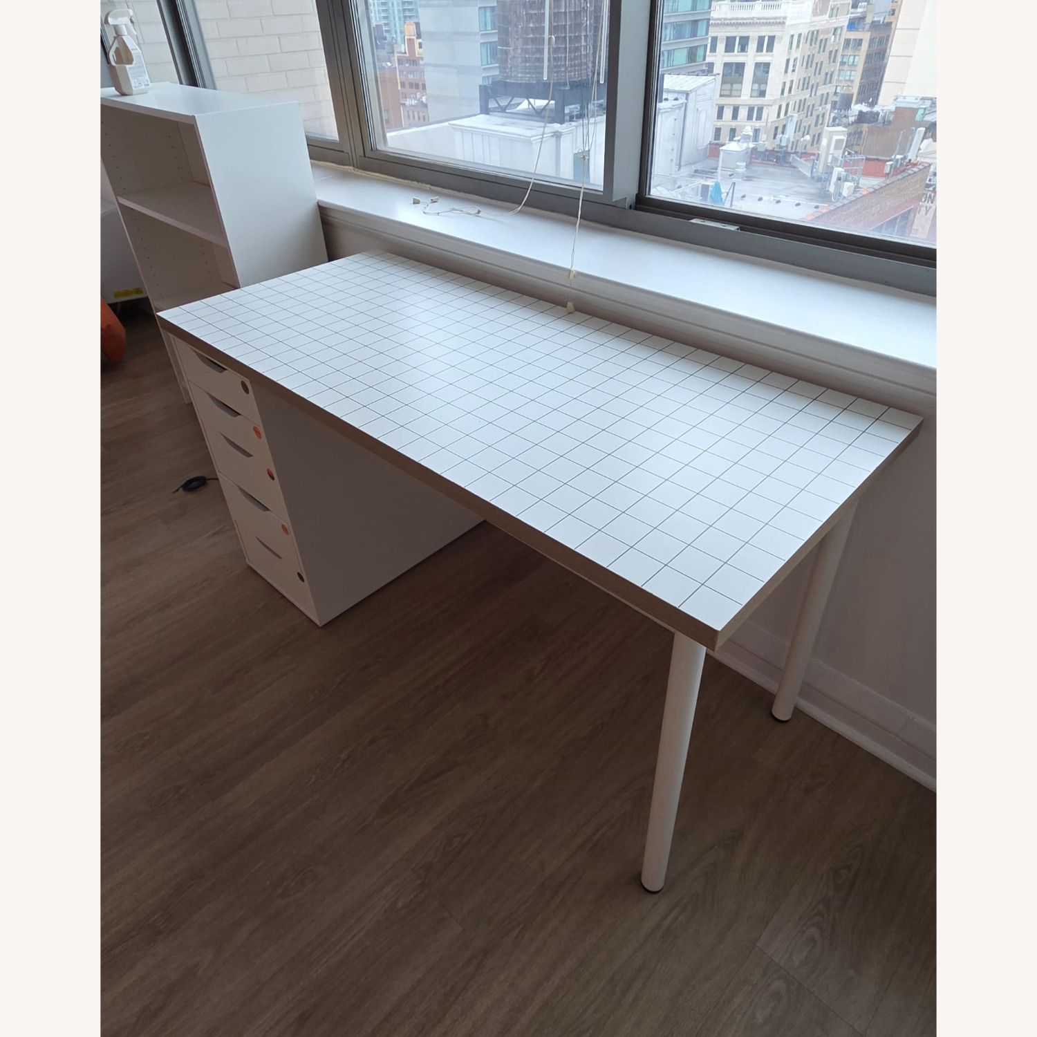 IKEA Lagkapten / Alex White Wood Desk - image-1