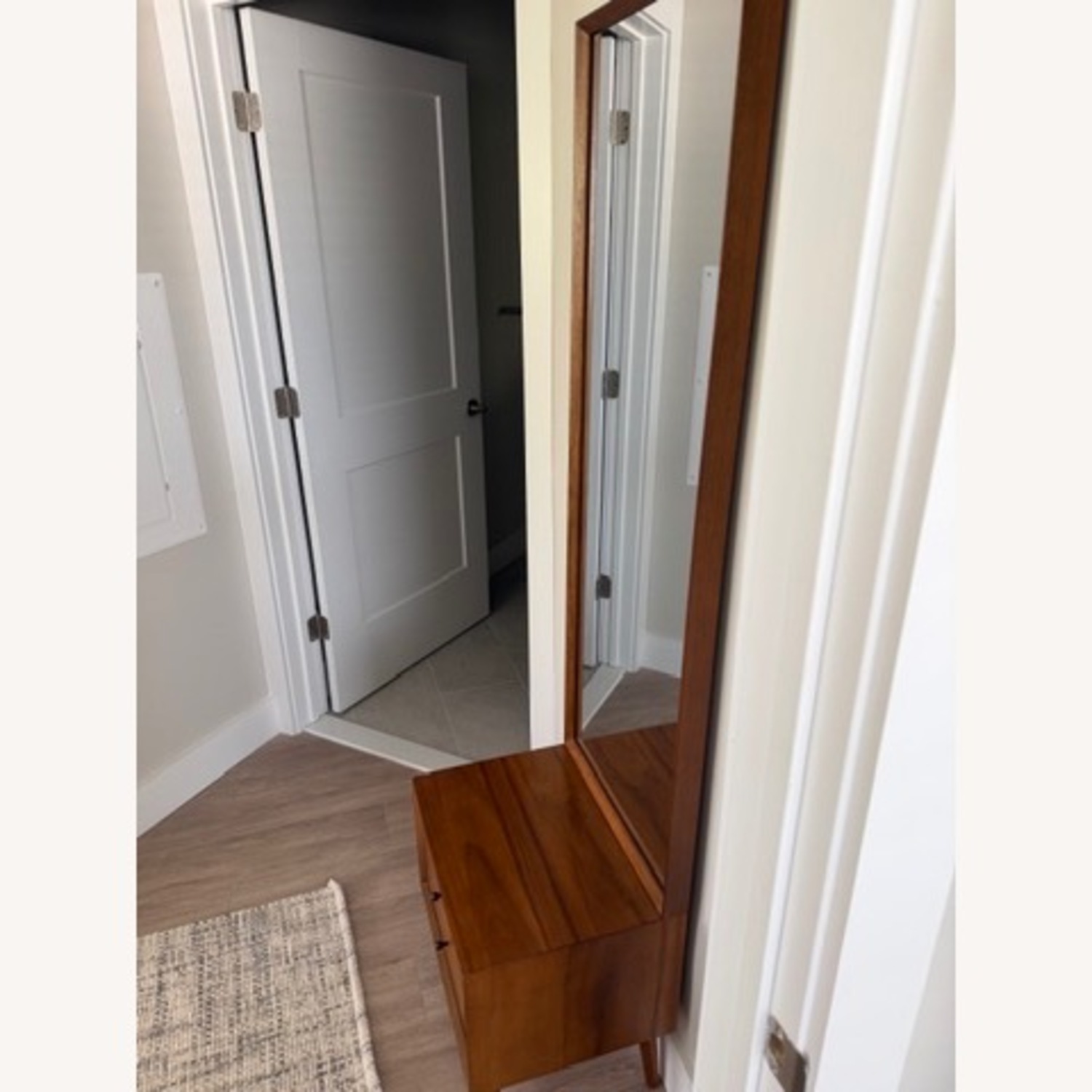 West Elm Mid Century Modern Wood Floor Mirror - image-2