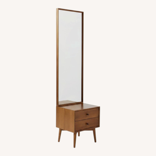 Used West Elm Mid Century Modern Wood Floor Mirror for sale on AptDeco