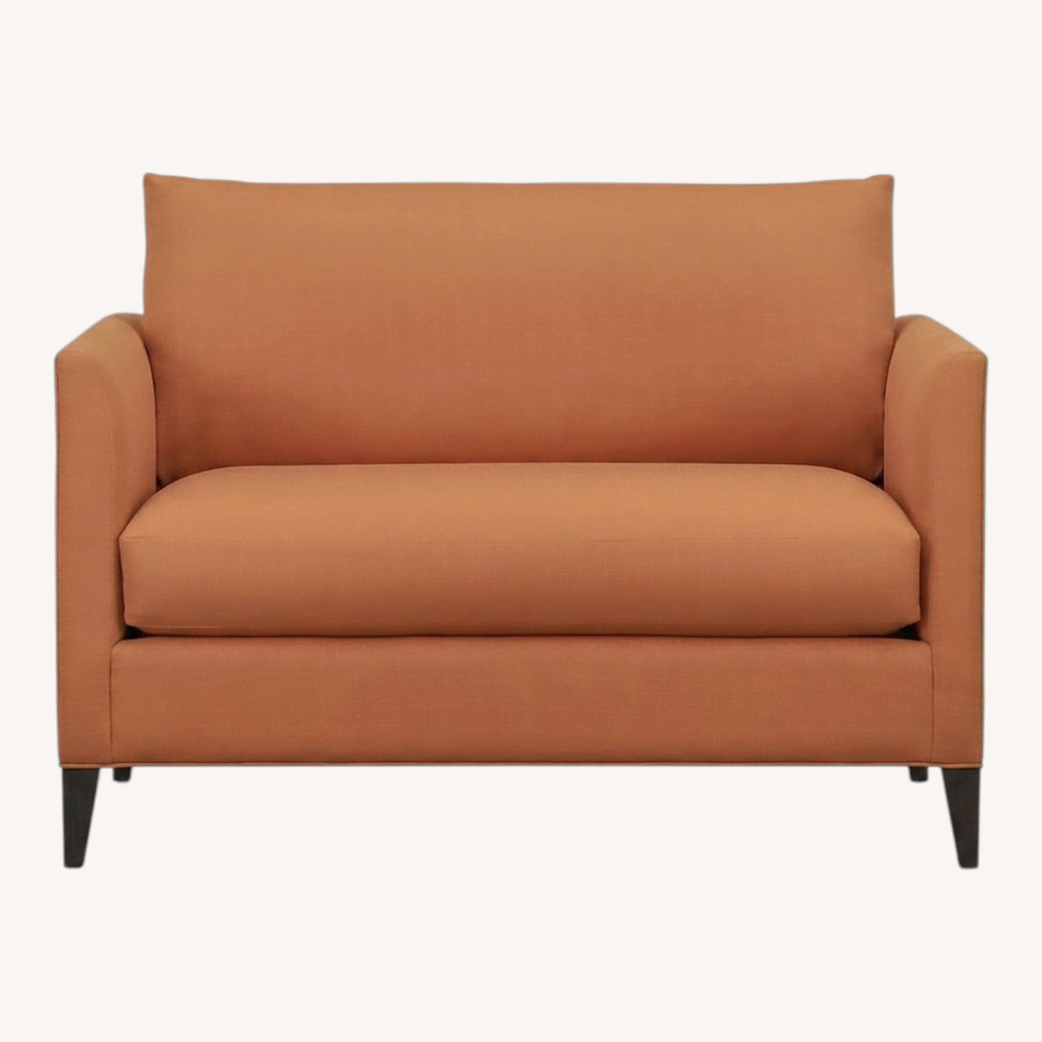 Crate & Barrel Orange Klyne Chair and a Half - image-0