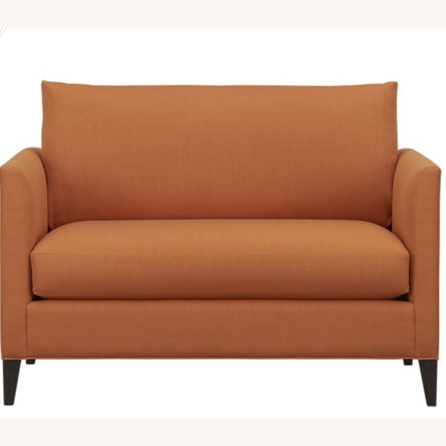 Crate & Barrel Orange Klyne Chair and a Half - image-1