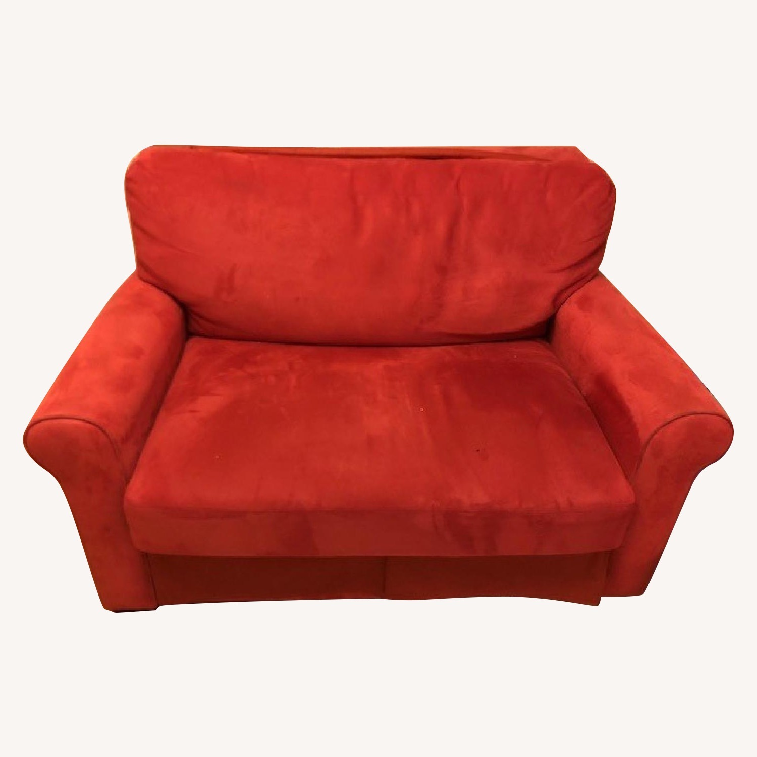 American Leather Red Twin Size Sleeper Sofa - image-5