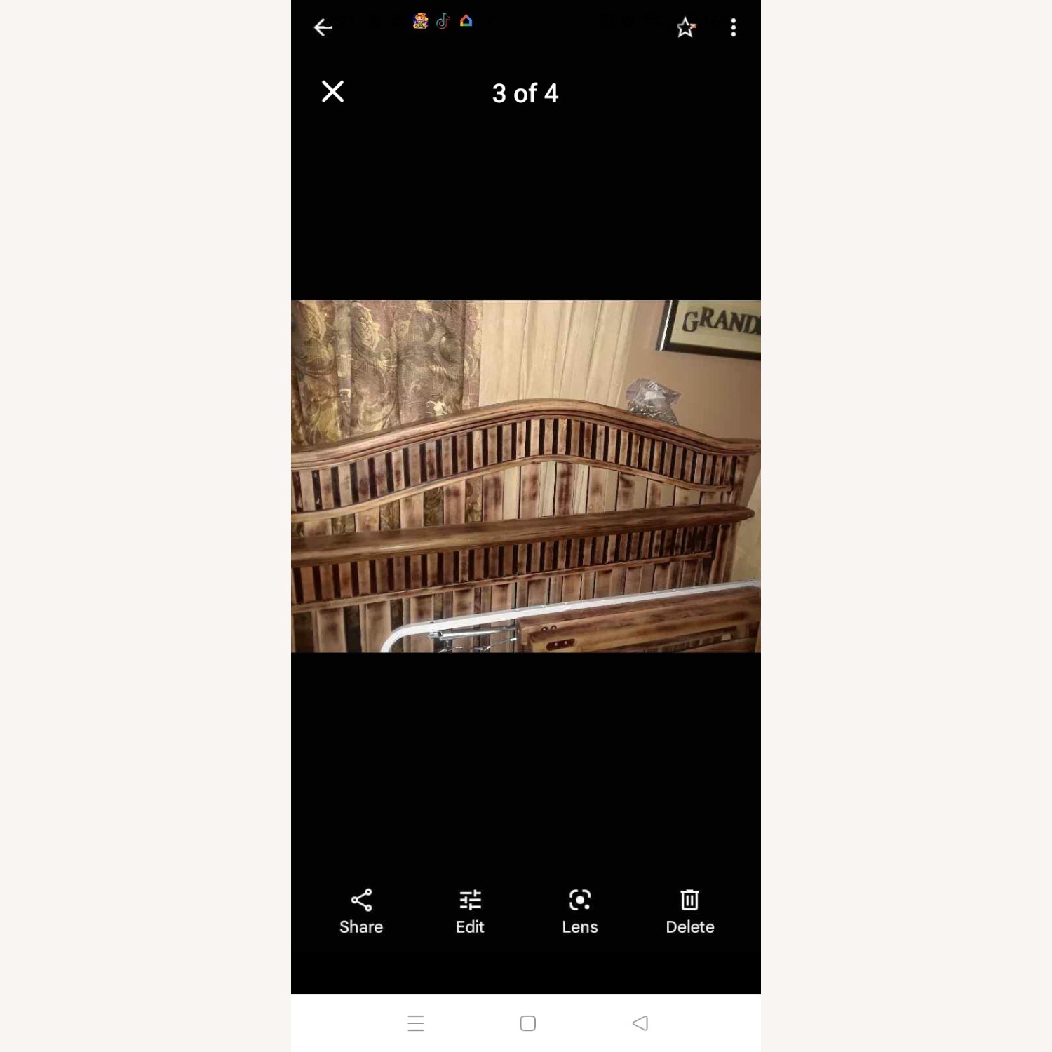 Light Brown Wood Crib - image-2