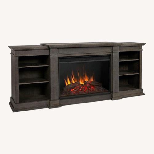 Used Pottery Barn Real Flame® Eliot Grand Electric Fireplace Media Cabinet for sale on AptDeco