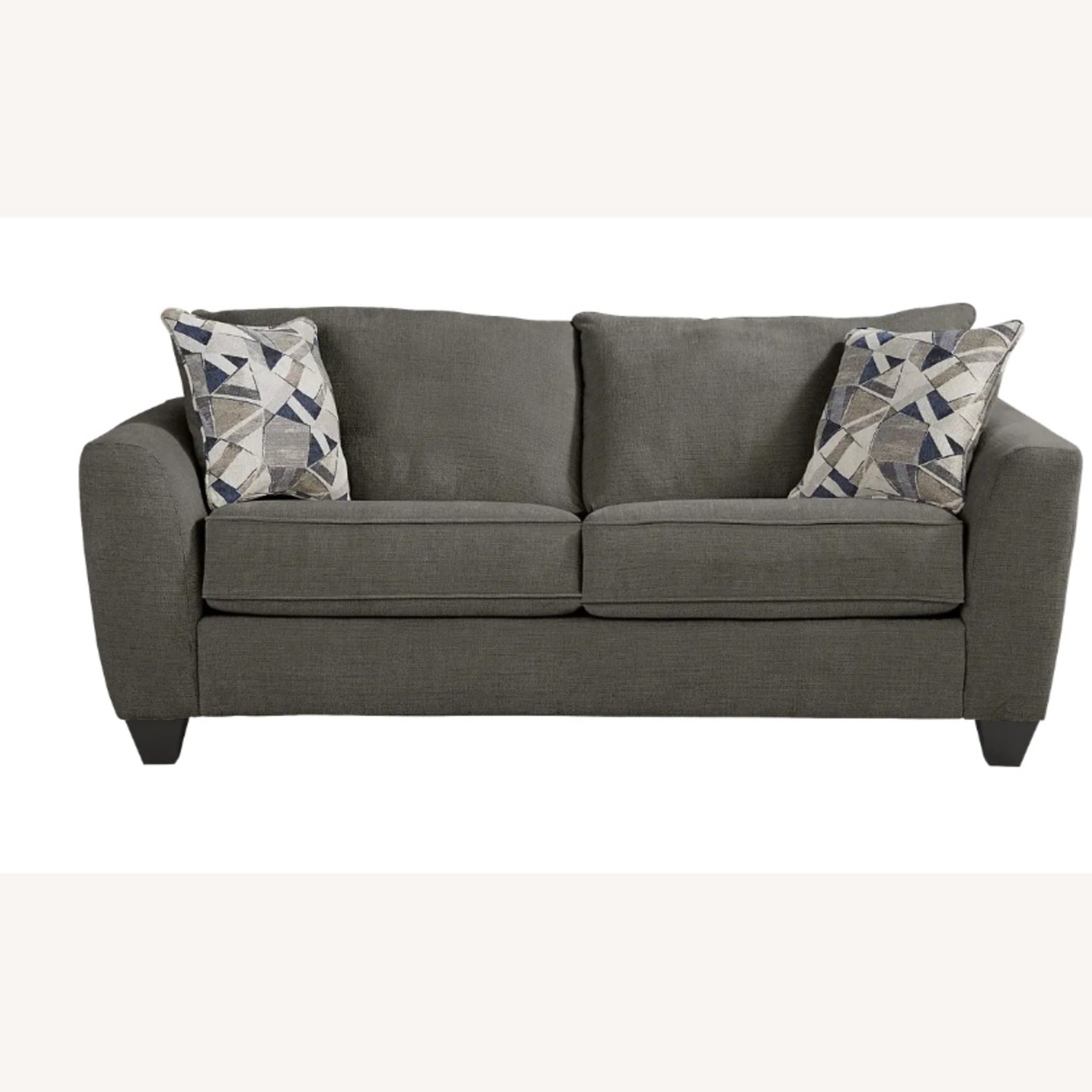 Dark Gray Fabric 2 Seater Sofa - image-5