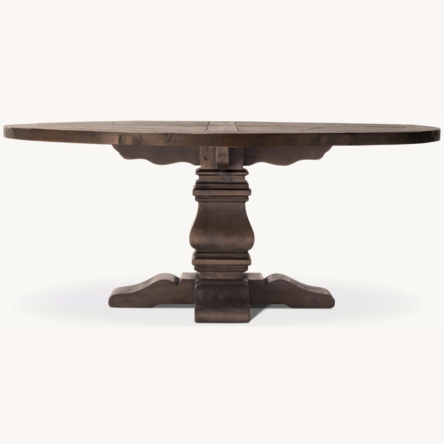 Restoration Hardware Salvaged Wood Trestle Round Dining Table - image-5
