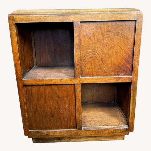 Used Vintage/Antique Dark Brown Wood Side Table for sale on AptDeco