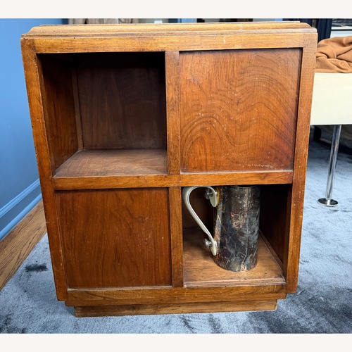 Used Vintage/Antique Dark Brown Wood Side Table for sale on AptDeco