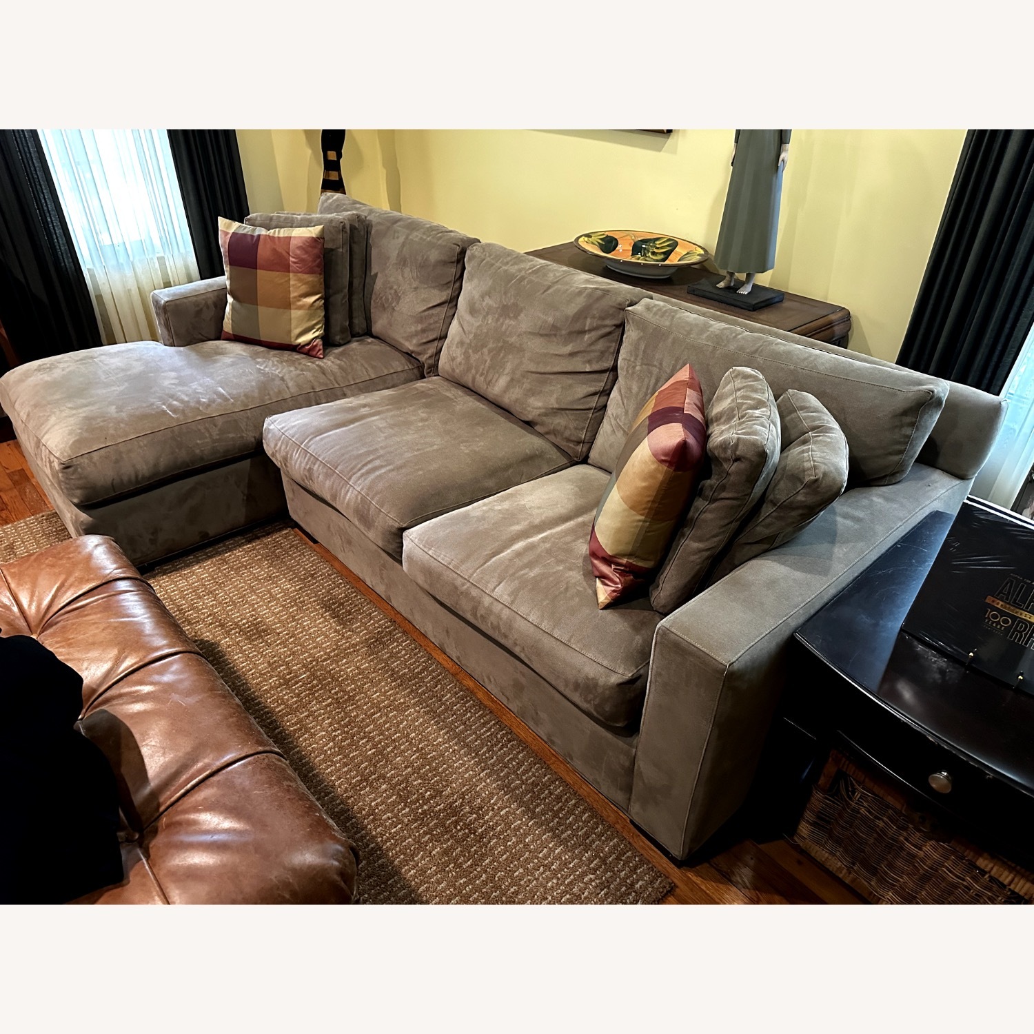 Crate & Barrel Axis II Dark Gray Fabric 2 Piece Sectional - image-3