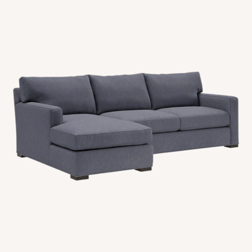 Used Crate & Barrel Axis II Dark Gray Fabric 2 Piece Sectional for sale on AptDeco