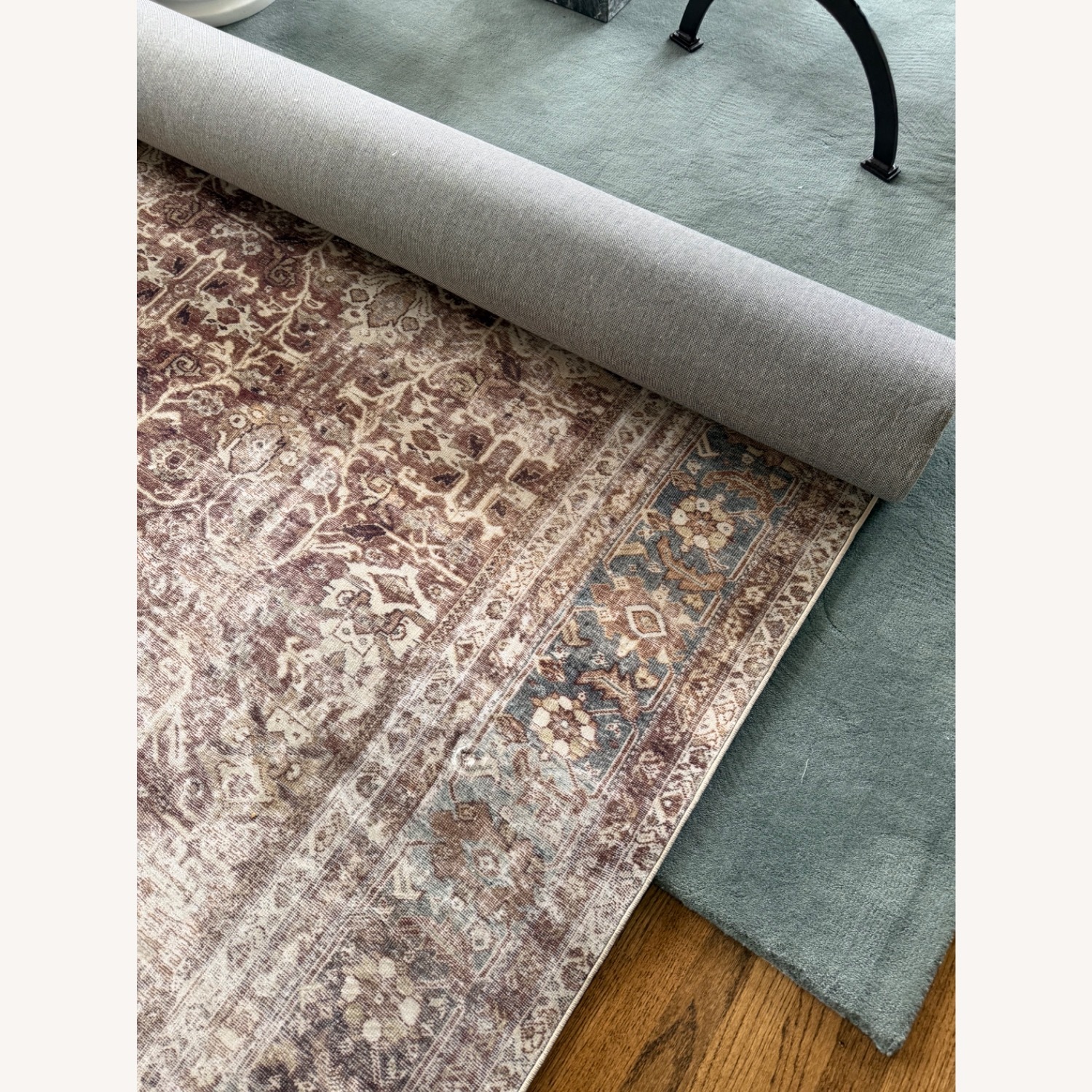 Magnolia Home Area Rug 7 x 10 Lagoon/Rust Washable - image-6