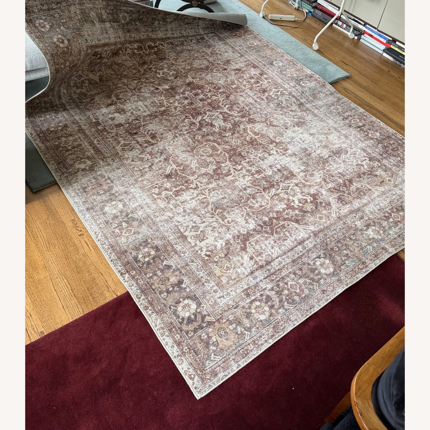 Magnolia Home Area Rug 7 x 10 Lagoon/Rust Washable - image-4